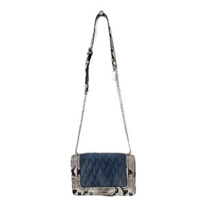 🆕️Guess Quilted Denim Faux Snakeskin Crossbody Bag
